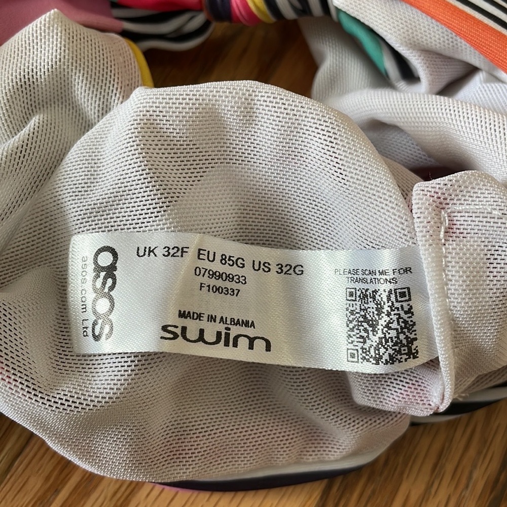 ASOS Striped Knotted Bikini Top - Picture 3 of 3